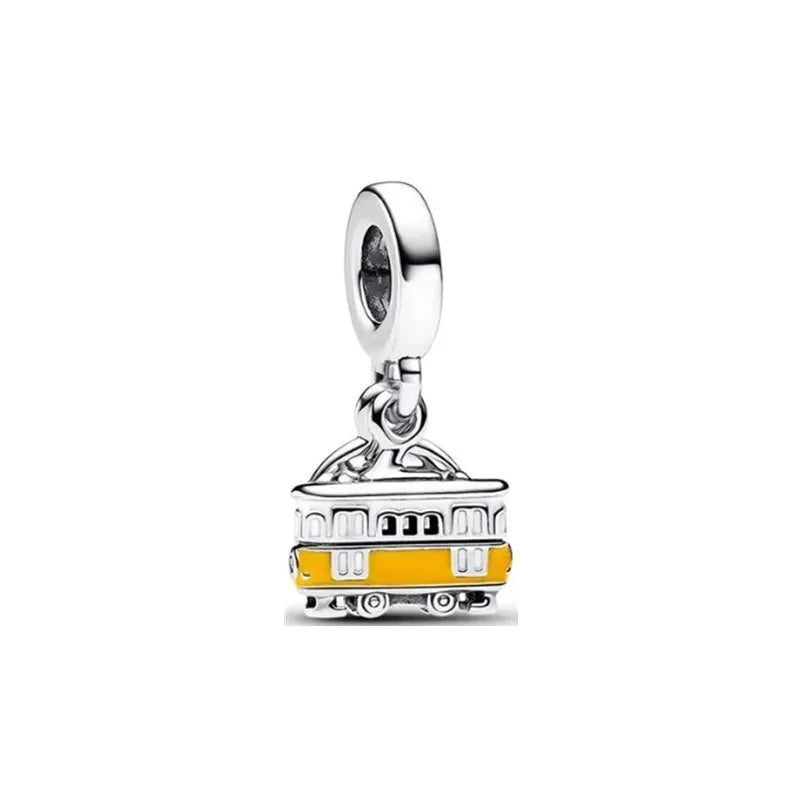 Pingente em Prata 925 Meios de Transporte – Compatível com Pulseiras de Charms