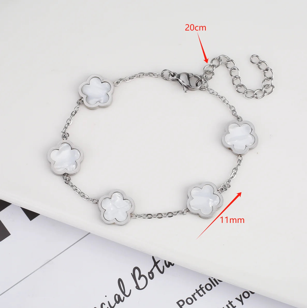 2025 Silver/Gold Plated New Stainless Steel Jewelry Bracelet Plum Blossom Five Leaf Flower Women's High Quality Clover