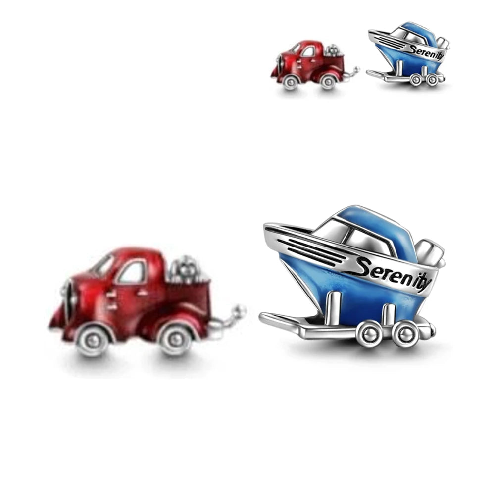 Pingente em Prata 925 Meios de Transporte – Compatível com Pulseiras de Charms