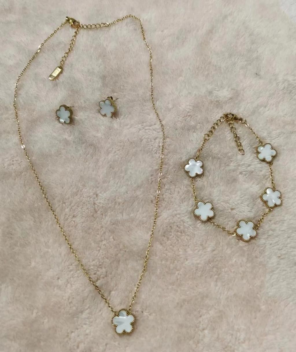 2025 Silver/Gold Plated New Stainless Steel Jewelry Bracelet Plum Blossom Five Leaf Flower Women's High Quality Clover