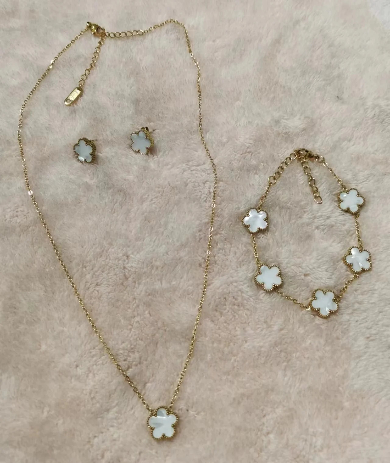 2025 Silver/Gold Plated New Stainless Steel Jewelry Bracelet Plum Blossom Five Leaf Flower Women's High Quality Clover