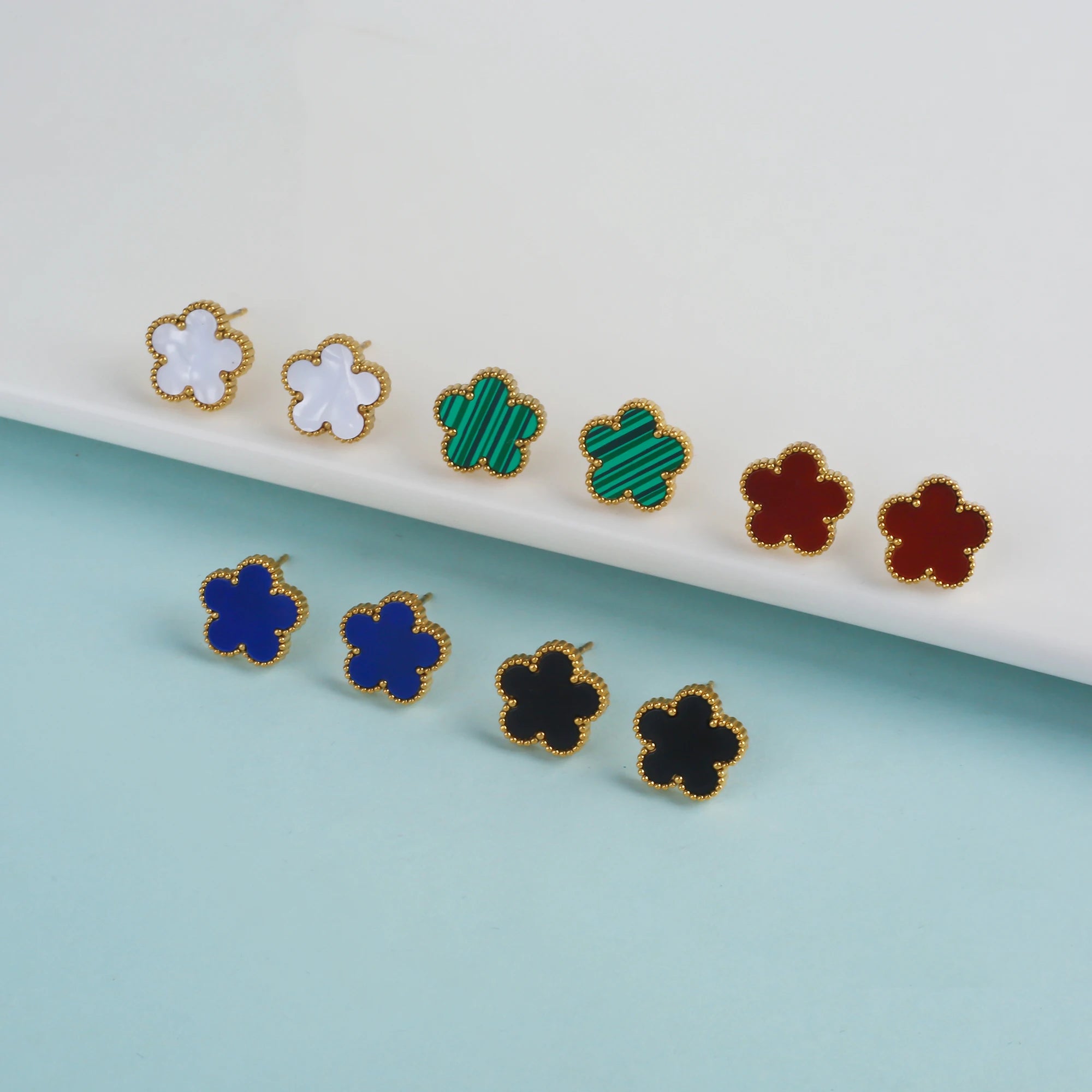 2025 Silver/Gold Plated New Stainless Steel Jewelry Bracelet Plum Blossom Five Leaf Flower Women's High Quality Clover