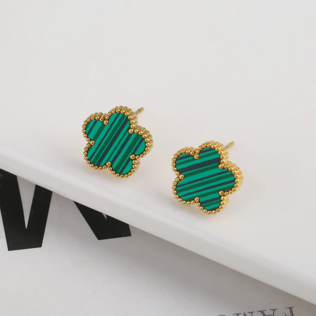 2025 Silver/Gold Plated New Stainless Steel Jewelry Bracelet Plum Blossom Five Leaf Flower Women's High Quality Clover