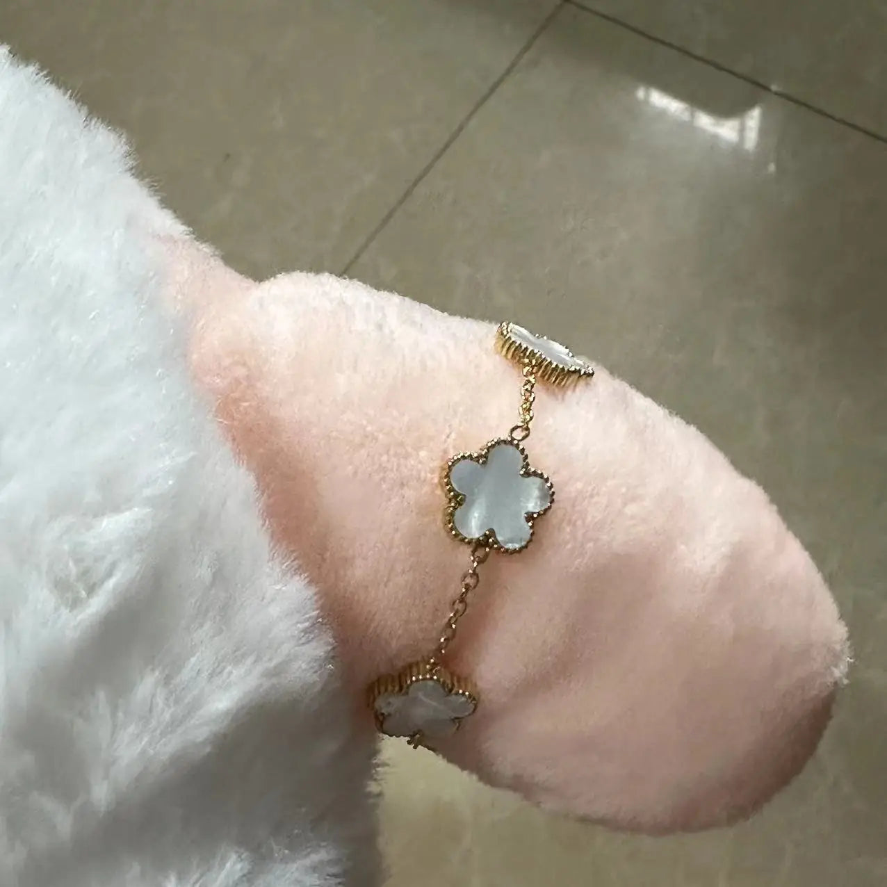 2025 Silver/Gold Plated New Stainless Steel Jewelry Bracelet Plum Blossom Five Leaf Flower Women's High Quality Clover