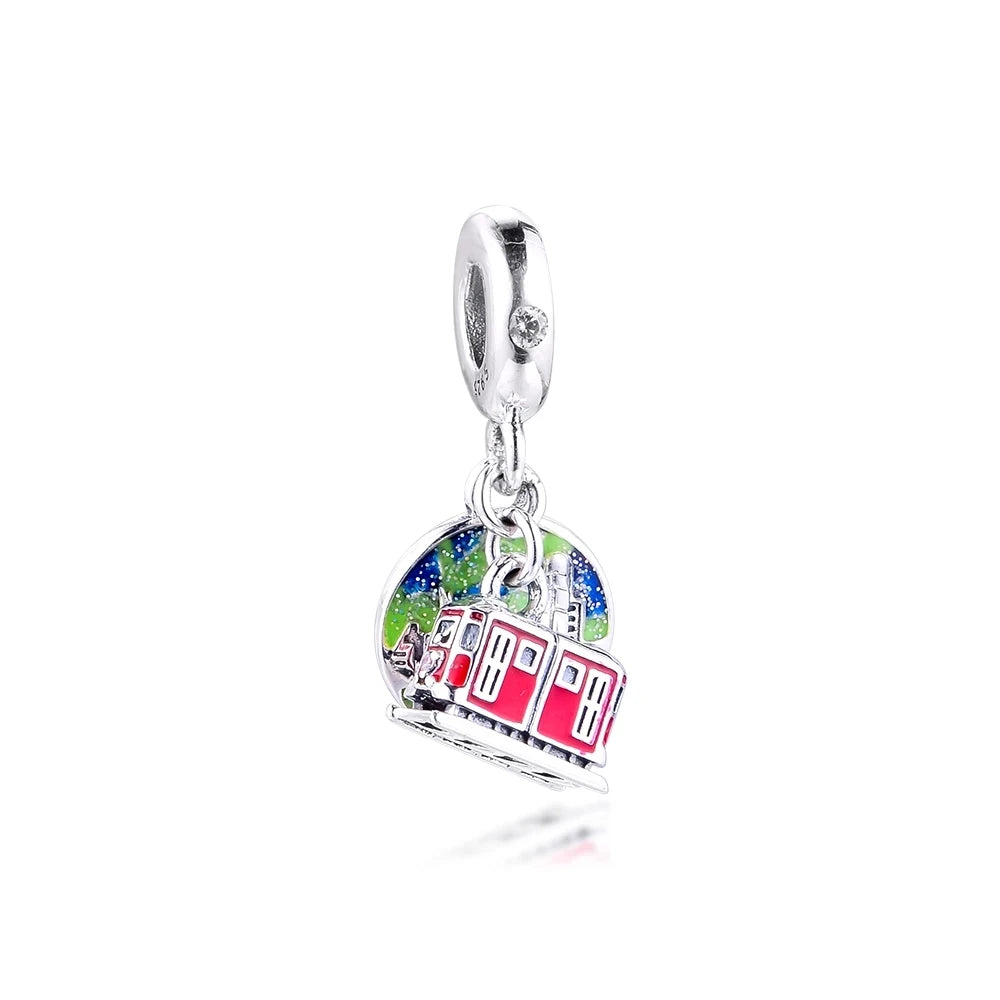 Pingente em Prata 925 Meios de Transporte – Compatível com Pulseiras de Charms