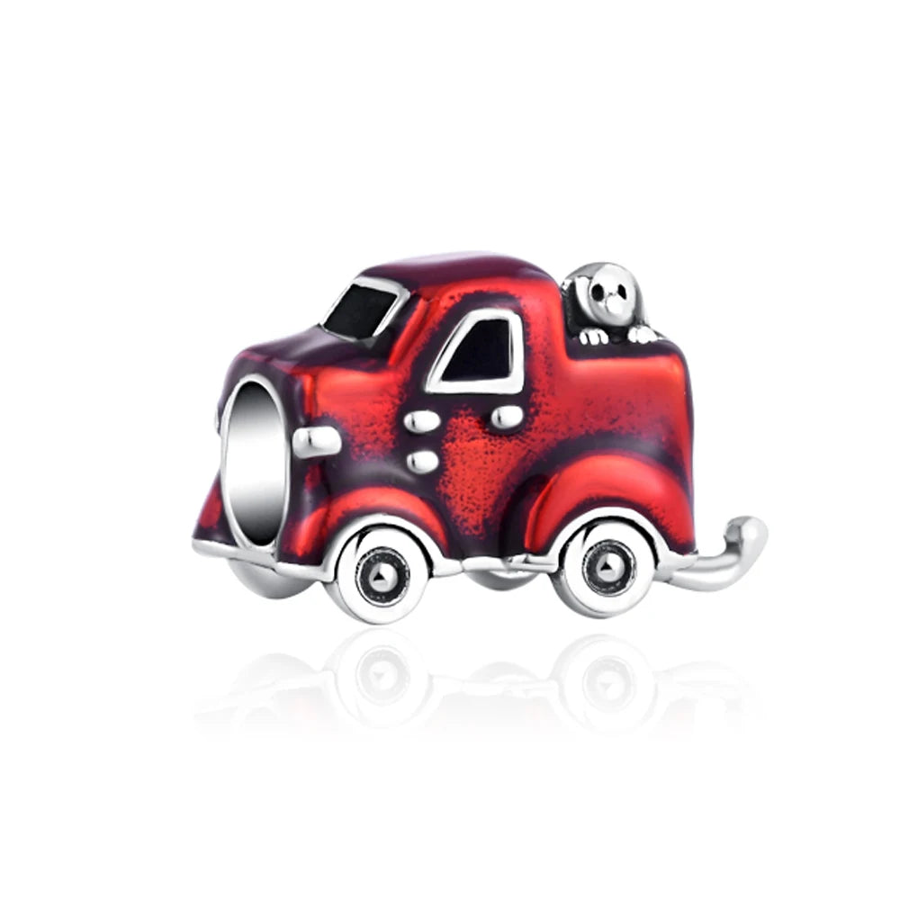 Pingente em Prata 925 Meios de Transporte – Compatível com Pulseiras de Charms