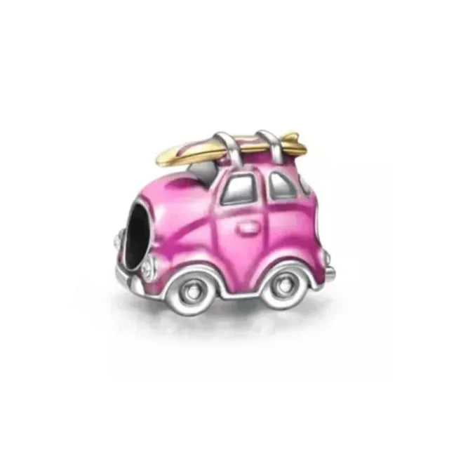 Pingente em Prata 925 Meios de Transporte – Compatível com Pulseiras de Charms