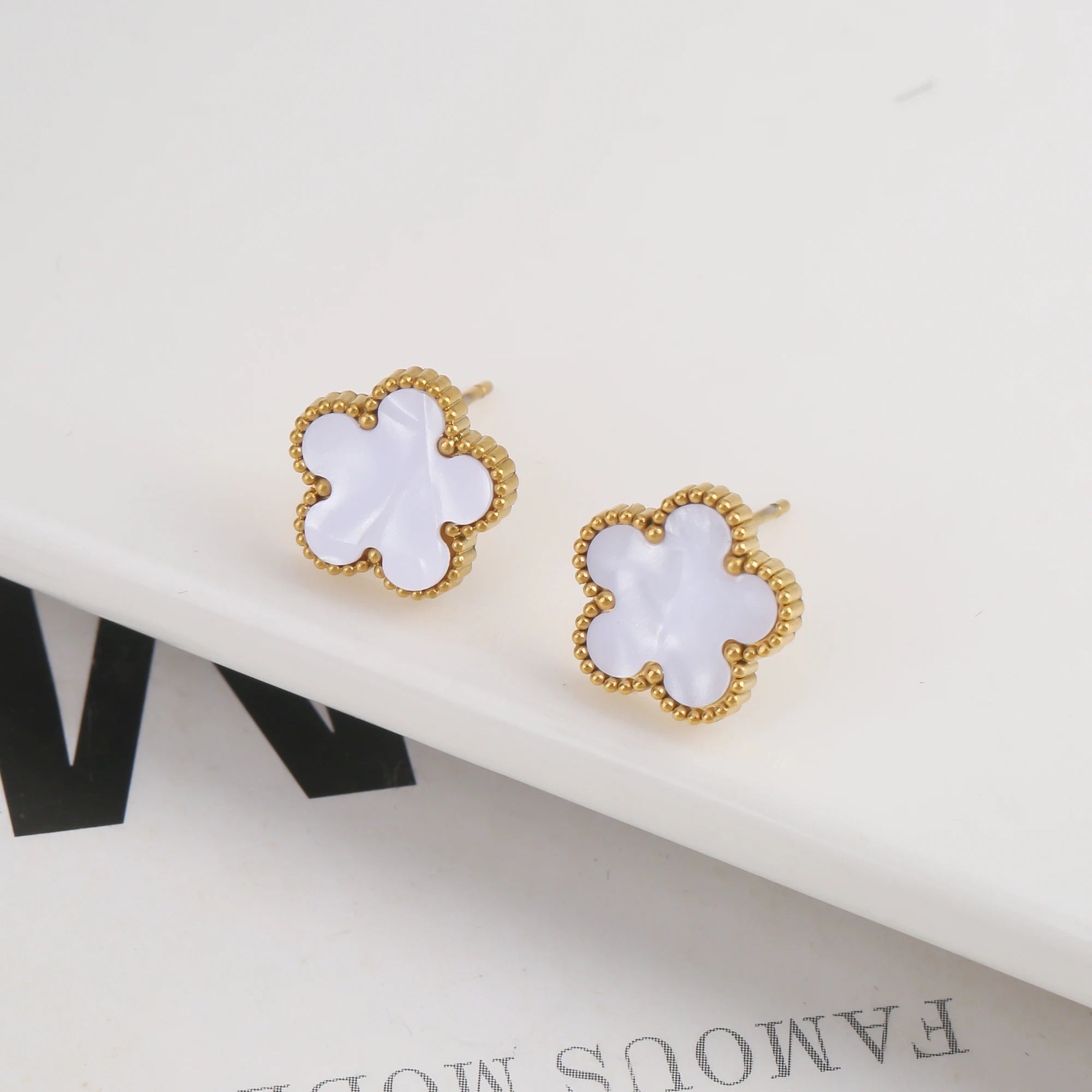 2025 Silver/Gold Plated New Stainless Steel Jewelry Bracelet Plum Blossom Five Leaf Flower Women's High Quality Clover