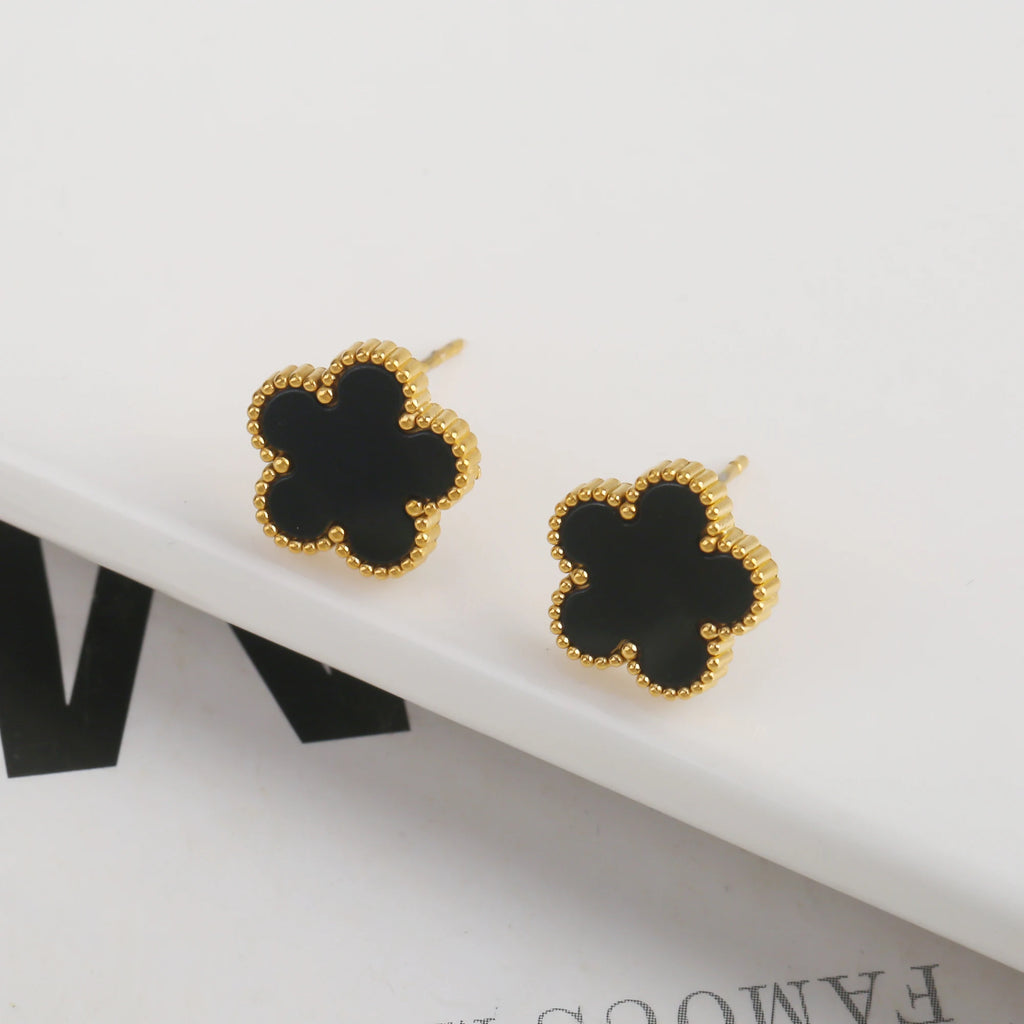 2025 Silver/Gold Plated New Stainless Steel Jewelry Bracelet Plum Blossom Five Leaf Flower Women's High Quality Clover
