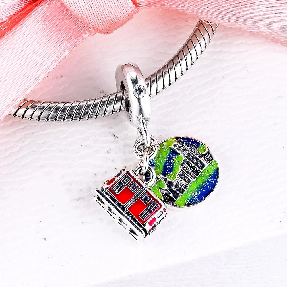 Pingente em Prata 925 Meios de Transporte – Compatível com Pulseiras de Charms