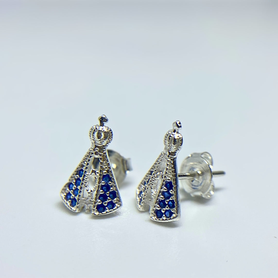 Brinco de Prata Nossa Senhora Aparecida