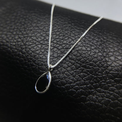 Gargantilha de Prata Gota Zircônia