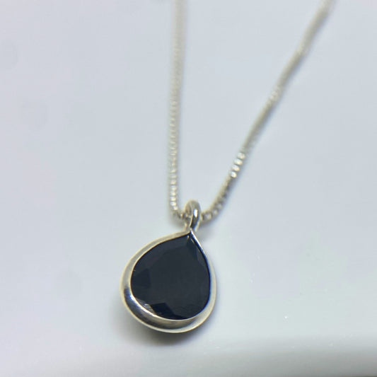 Gargantilha de Prata Gota Zircônia